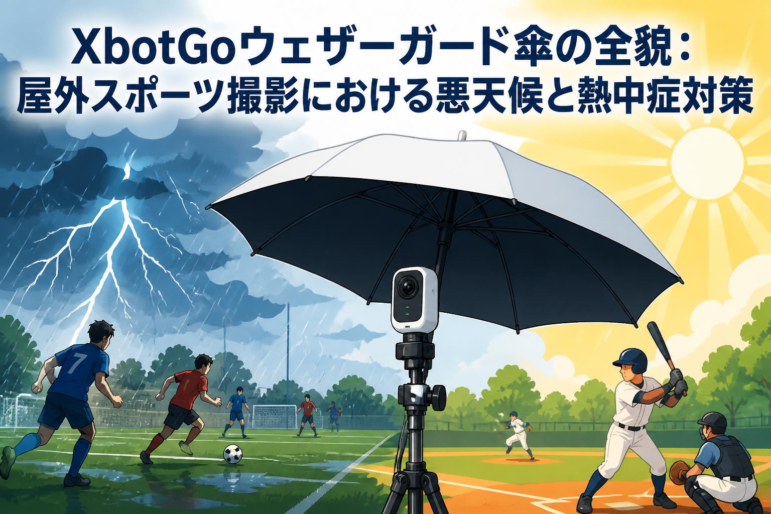 XbotGoウェザーガード傘の全貌：屋外スポーツ撮影における悪天候と熱中
