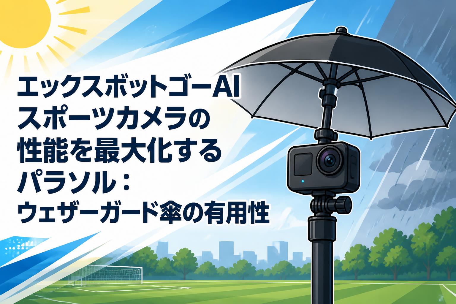 エックスボットゴーAIスポーツカメラの性能を最大化するパラソル