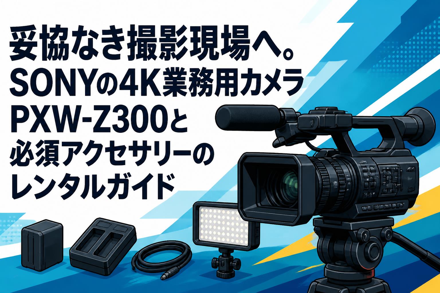 妥協なき撮影現場へ。SONYの4K業務用カメラPXW-Z300と必須アクセサリー