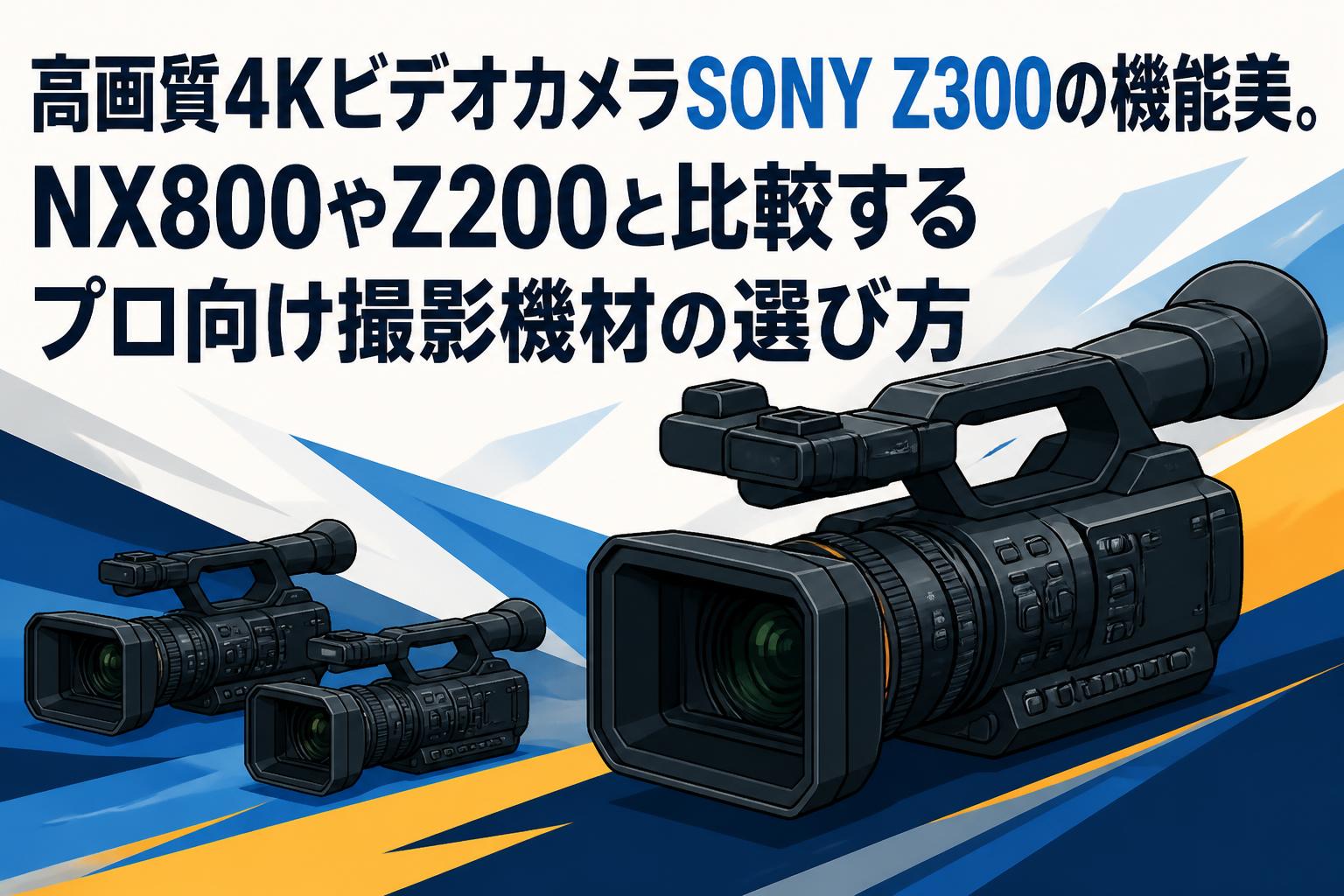 高画質4KビデオカメラSONY Z300の機能美。NX800やZ200と比較するプロ