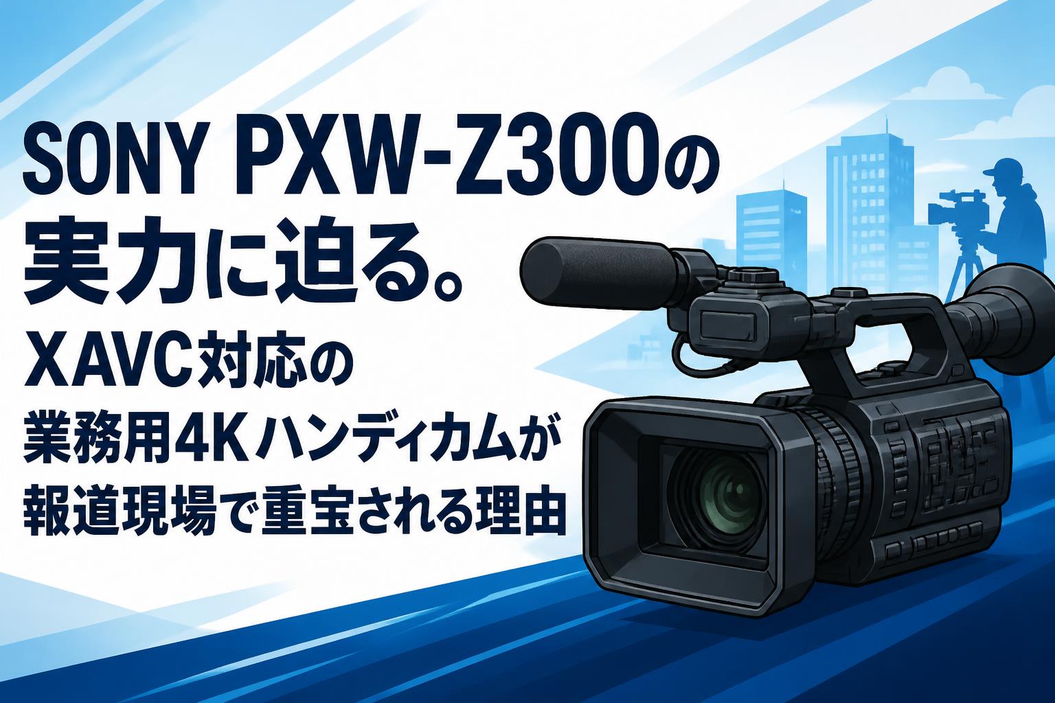 SONY PXW-Z300の実力に迫る。XAVC対応の業務用4Kハンディカムが報道
