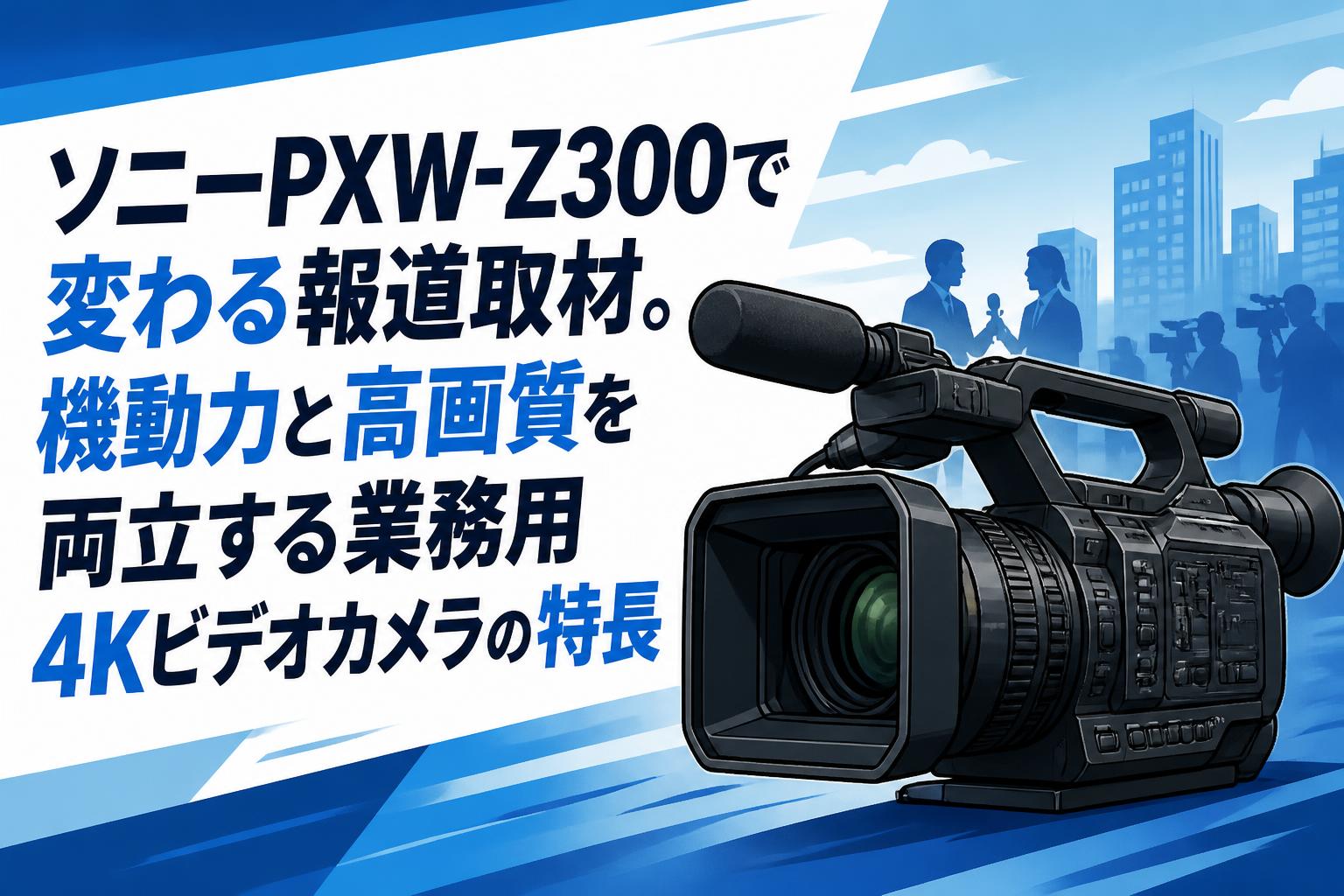 ソニーPXW-Z300で変わる報道取材。機動力と高画質を両立する業務用4K