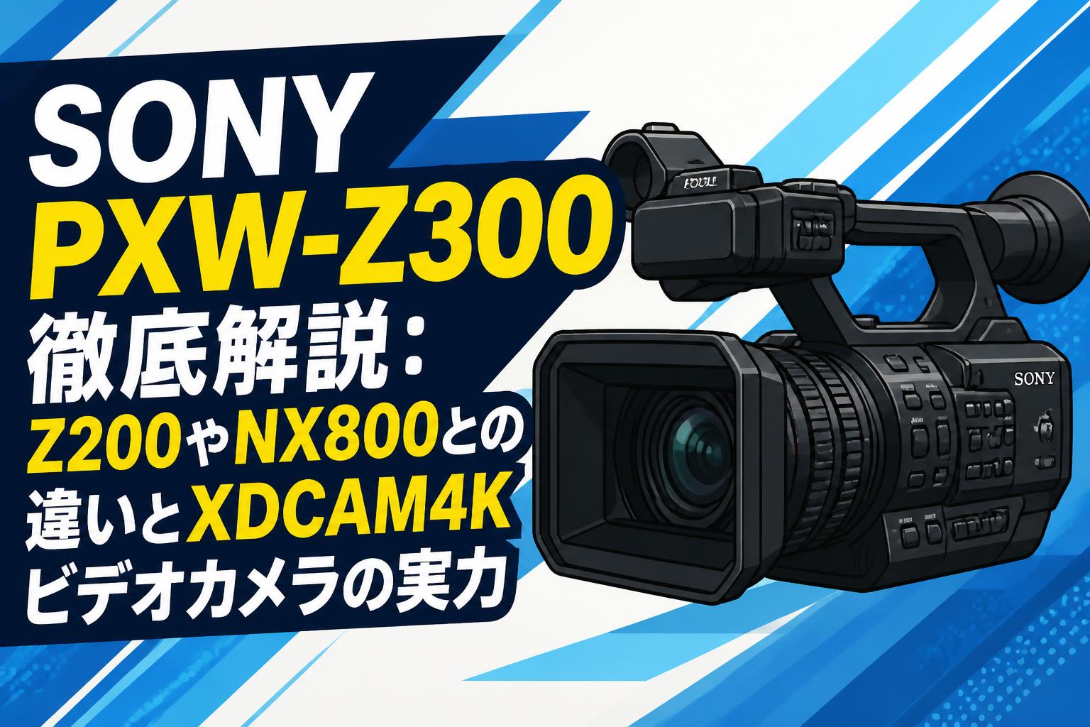 SONY PXW-Z300徹底解説：Z200やNX800との違いとXDCAM4Kビデオカメラの