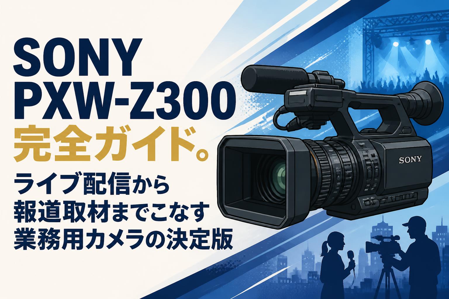 SONY PXW-Z300完全ガイド。ライブ配信から報道取材までこなす業務用