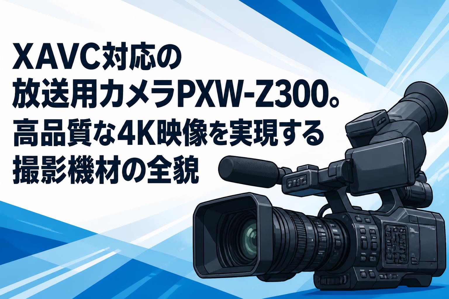 XAVC対応の放送用カメラPXW-Z300。高品質な4K映像を実現する撮影機材の