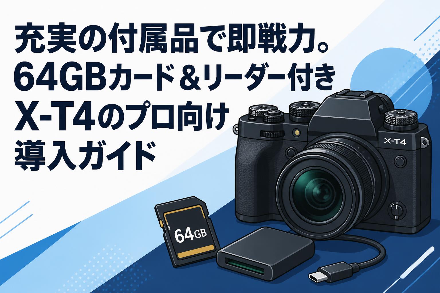 充実の付属品で即戦力。64GBカード＆リーダー付きX-T4のプロ向け導入