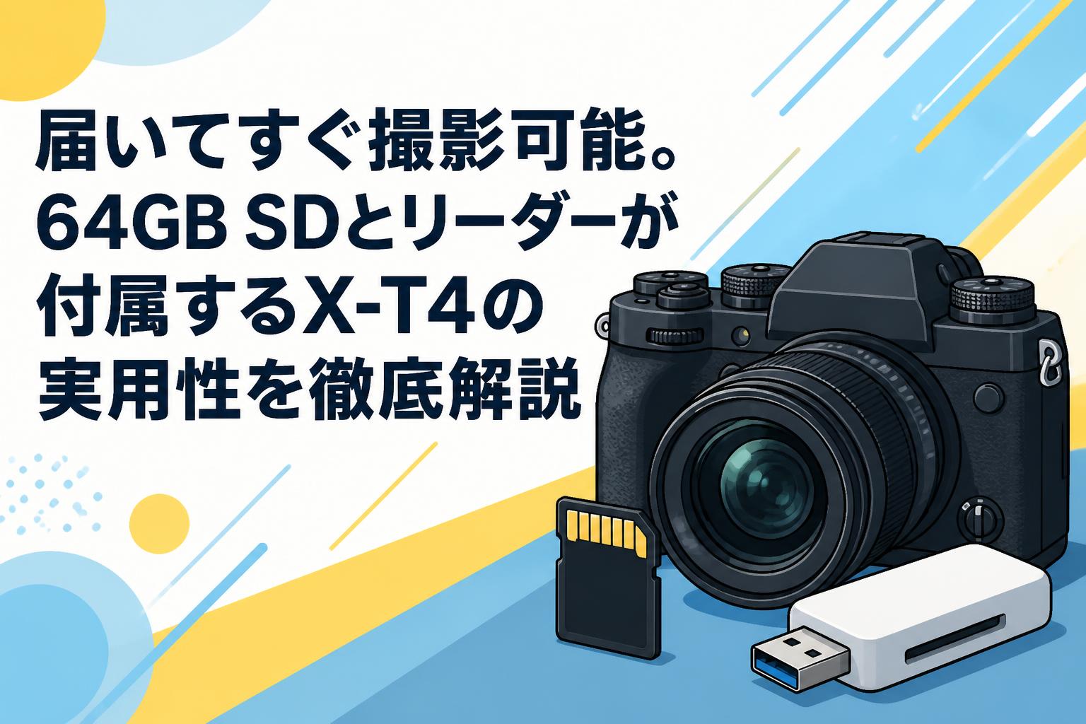 届いてすぐ撮影可能。64GB SDとリーダーが付属するX-T4の実用性を徹底