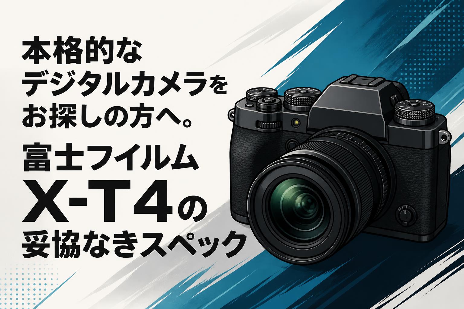 本格的なデジタルカメラをお探しの方へ。富士フイルム X-T4の妥協なき