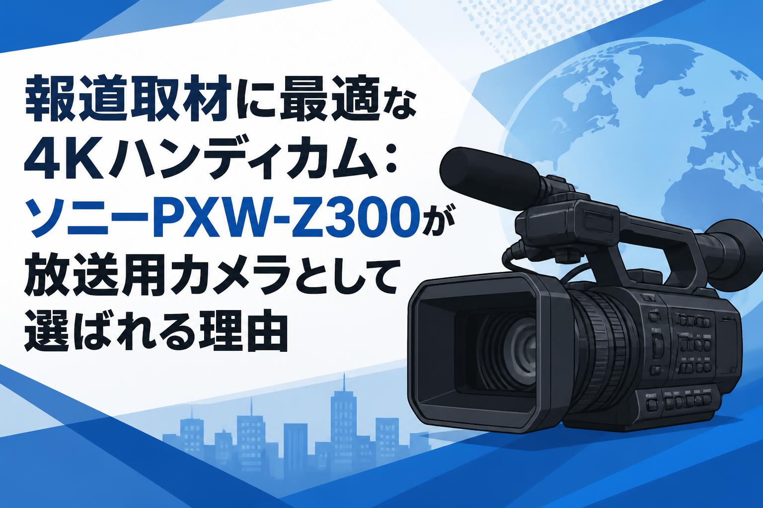 報道取材に最適な4Kハンディカム：ソニーPXW-Z300が放送用カメラとして