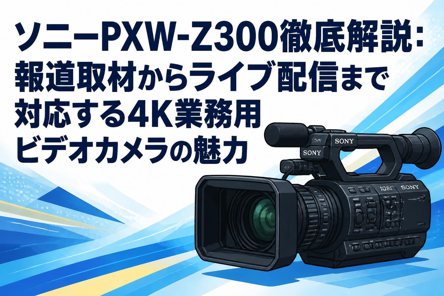 【動作確認済】SONY ビデオカメラ　☺︎ ソニーPXW-Z300徹底解説：報道取材からライブ配信まで対応する4K業務用