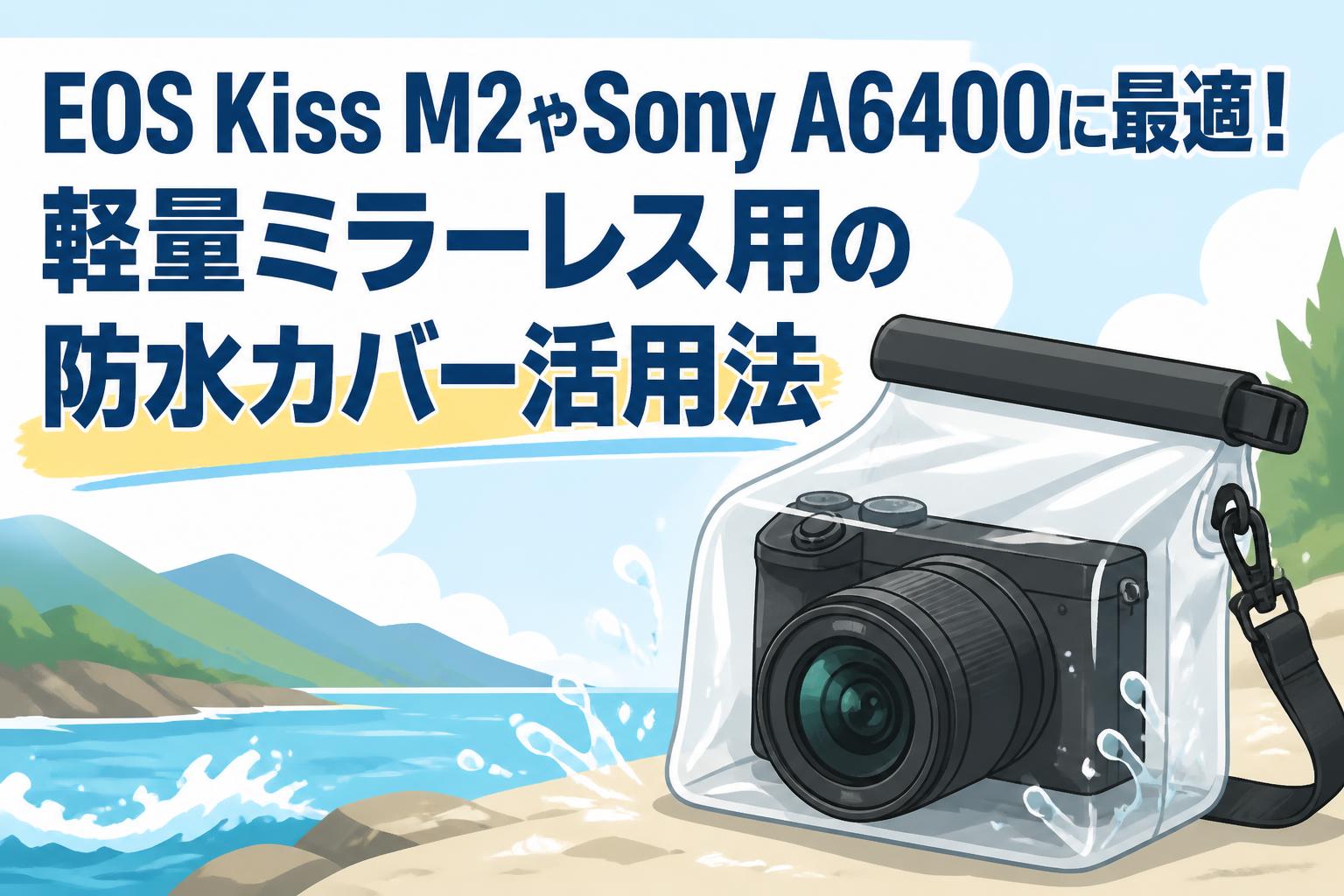EOS Kiss M2やSony A6400に最適！軽量ミラーレス用の防水カバー活用法