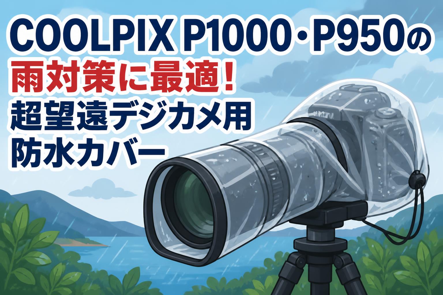 COOLPIX P1000・P950の雨対策に最適！超望遠デジカメ用防水カバー