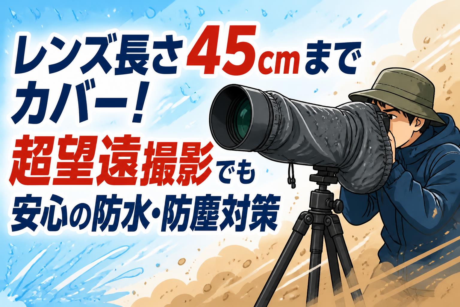 3Ｄ撮影紙  防水 レンズ長さ45cmまでカバー！超望遠撮影でも安心の防水・防塵対策