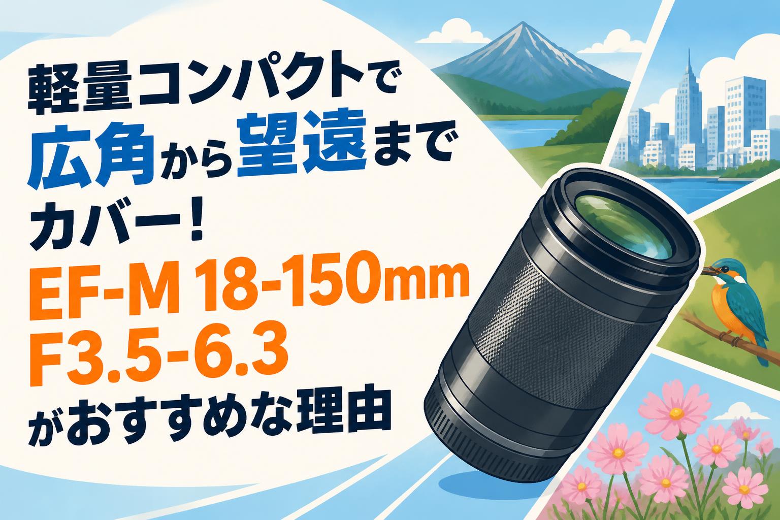 軽量コンパクトで広角から望遠までカバー！EF-M 18-150mm F3.5-6.3 が
