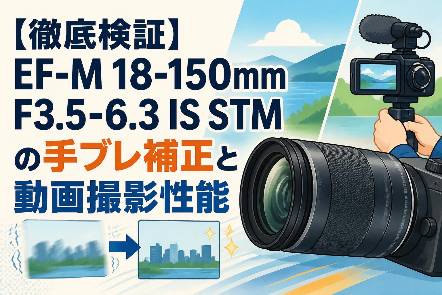 徹底検証】EF-M 18-150mm F3.5-6.3 IS STM の手ブレ補正と動画撮影性能