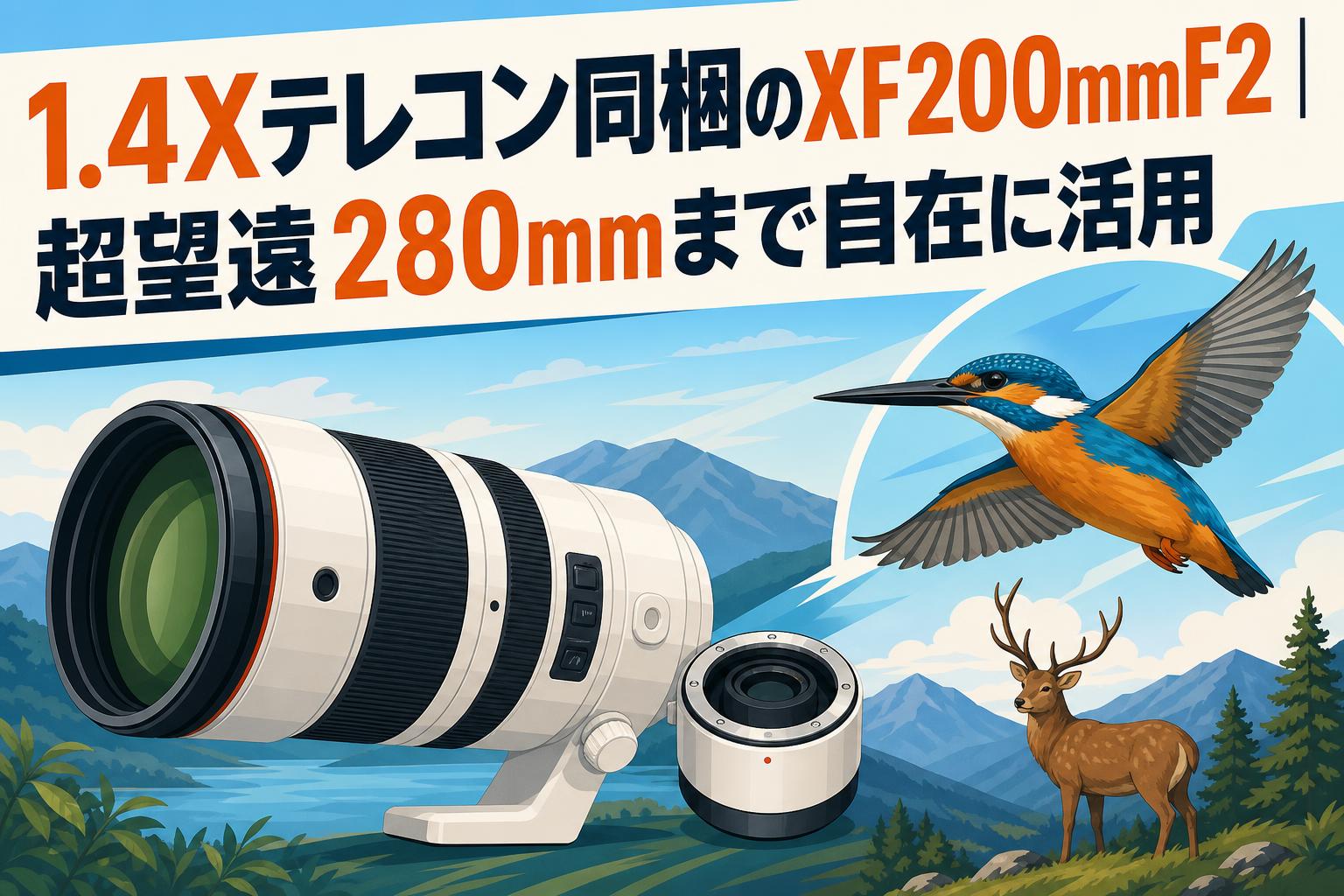 1.4Xテレコン同梱のXF200mmF2｜超望遠280mmまで自在に活用 | PANDA