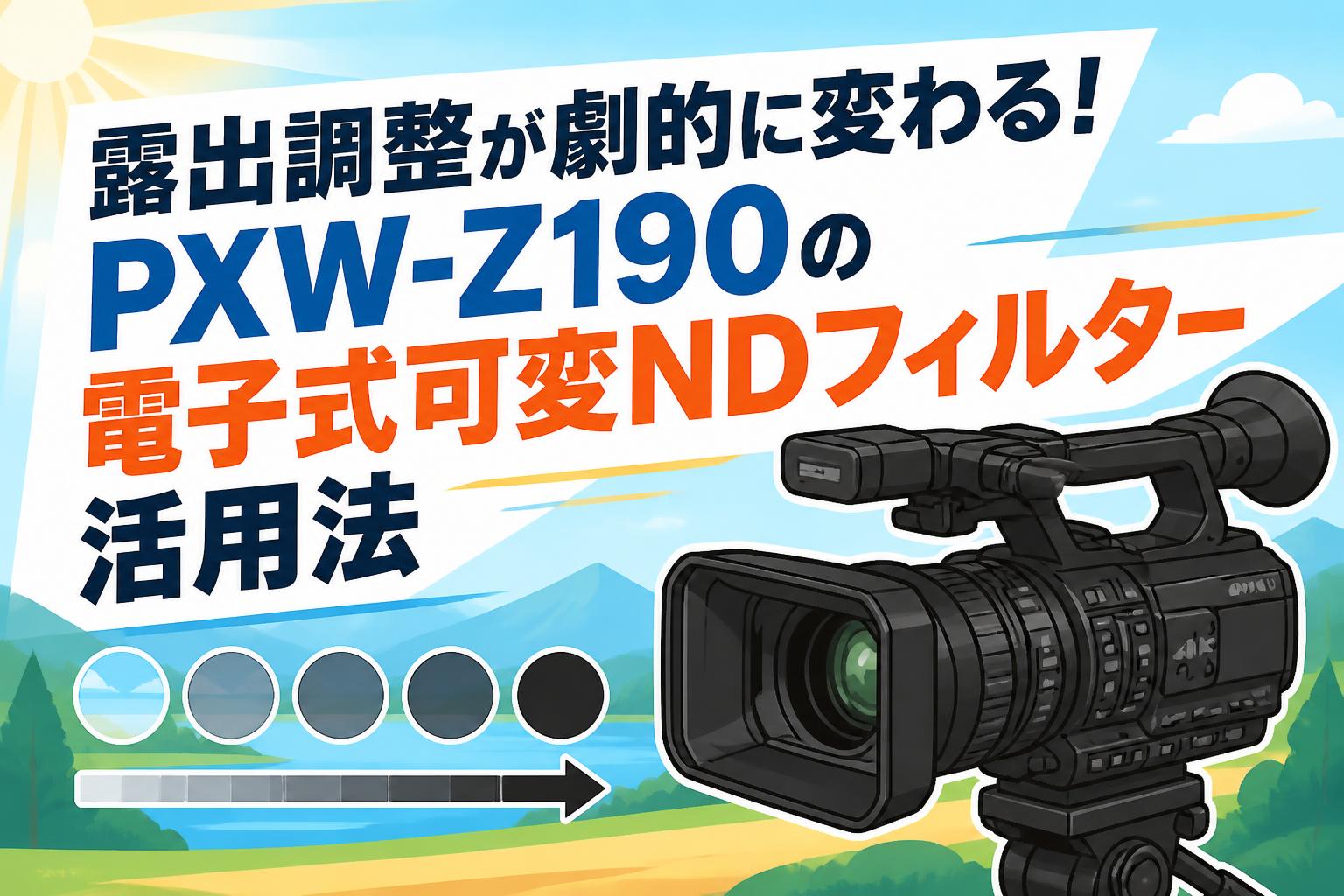 露出調整が劇的に変わる！PXW-Z190の電子式可変NDフィルター活用法