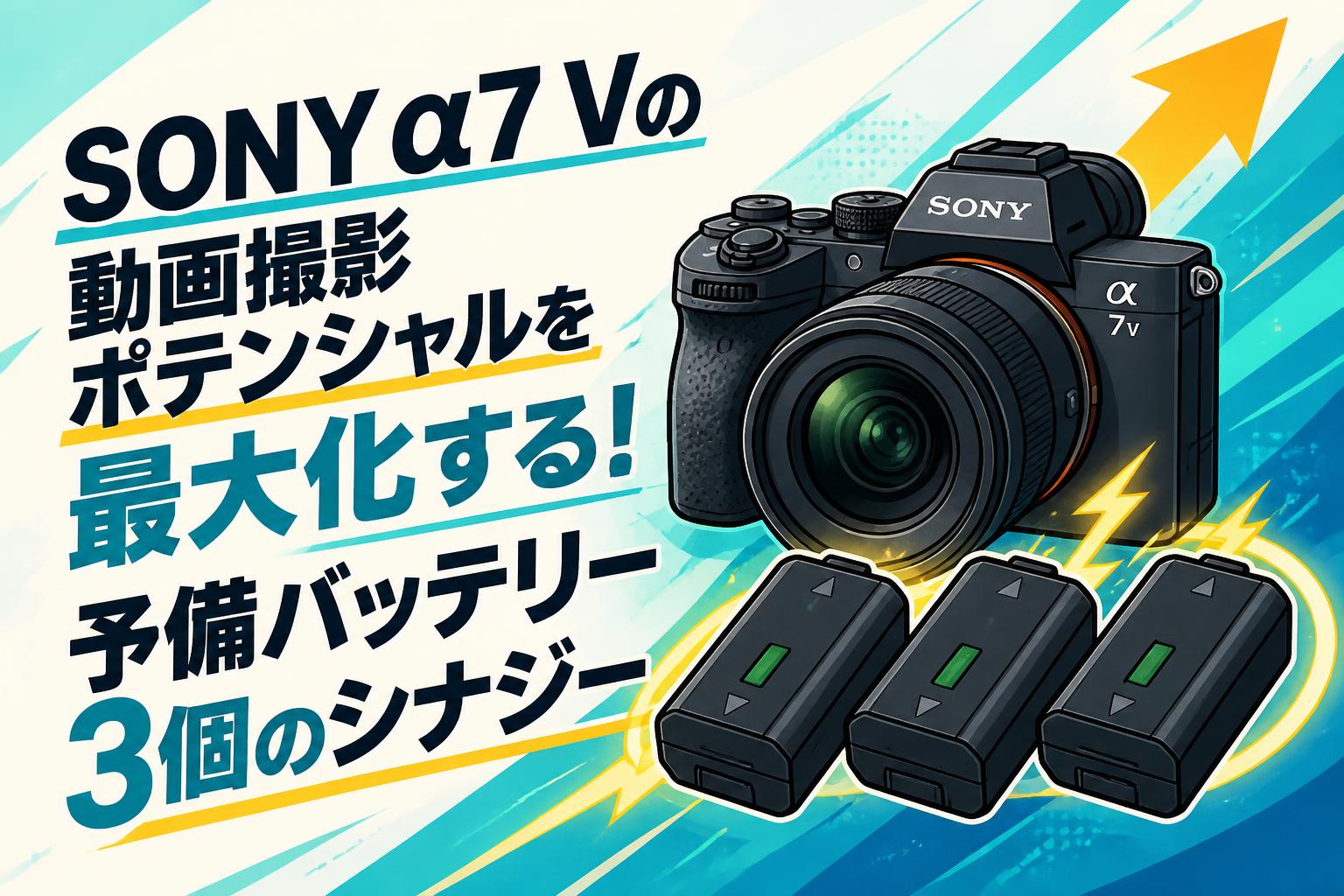 SONY α7 Vの動画撮影ポテンシャルを最大化する！予備バッテリー3個の