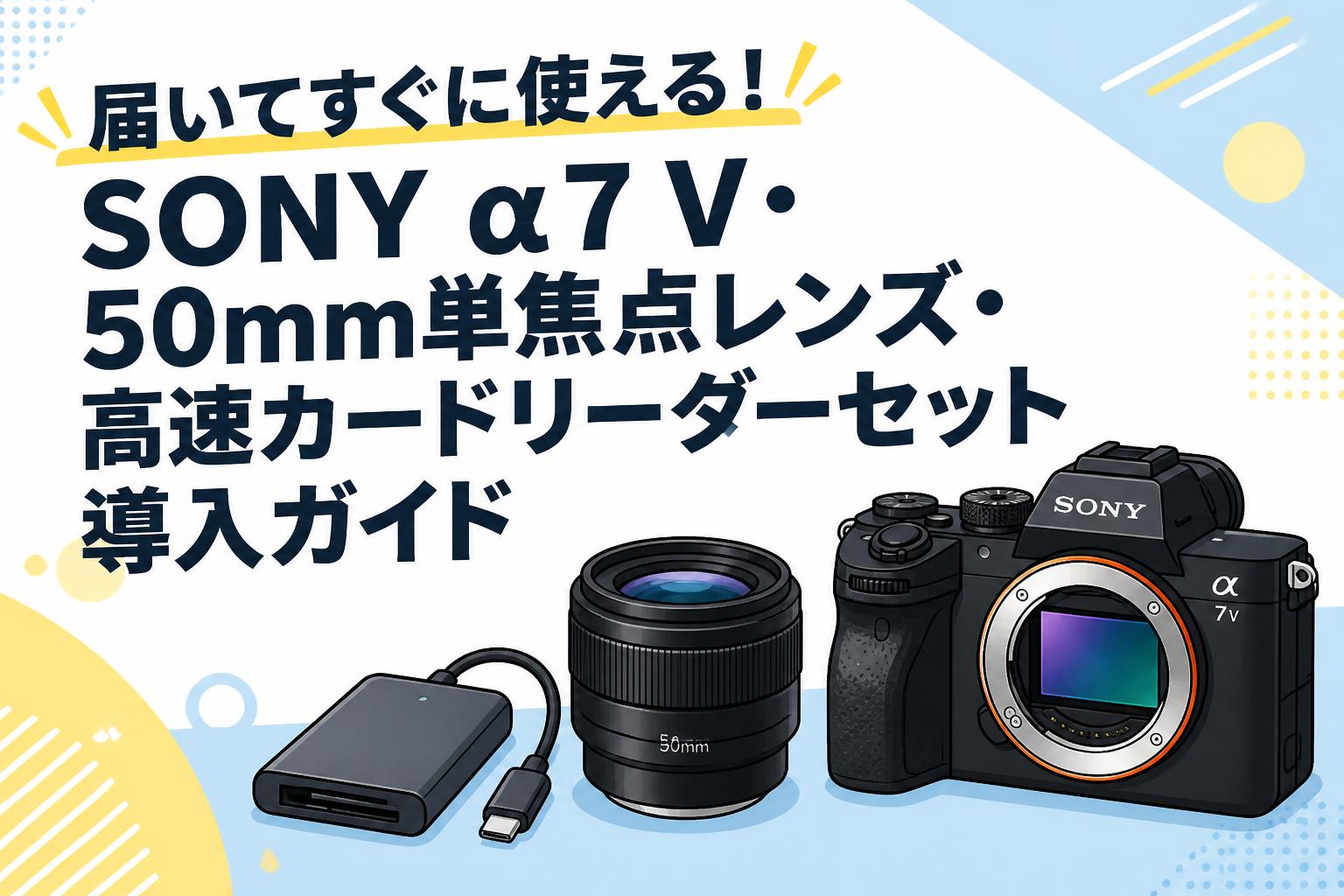 届いてすぐに使える！SONY α7 V・50mm単焦点レンズ・高速カード