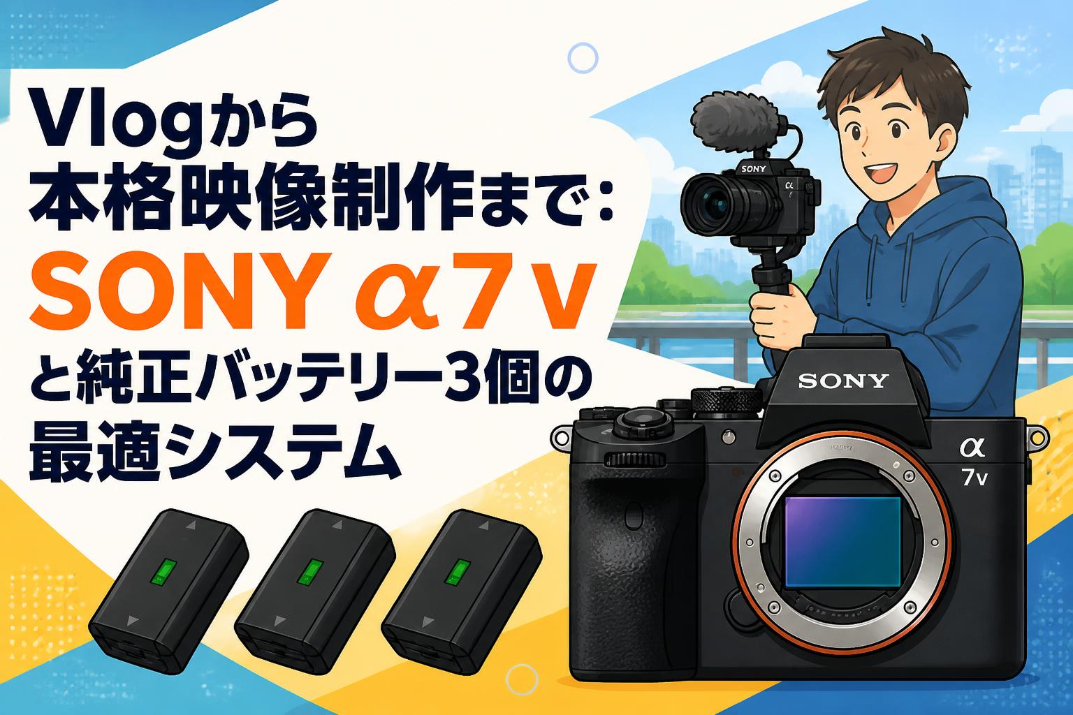 SONY コンパクトデジタルカメラ バッテリー3個付き Vlogから本格映像制作まで：SONY α7 Vと純正バッテリー3個の最適
