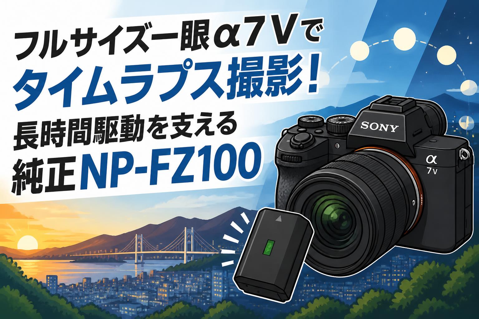 フルサイズ一眼α7 Vでタイムラプス撮影！長時間駆動を支える純正NP