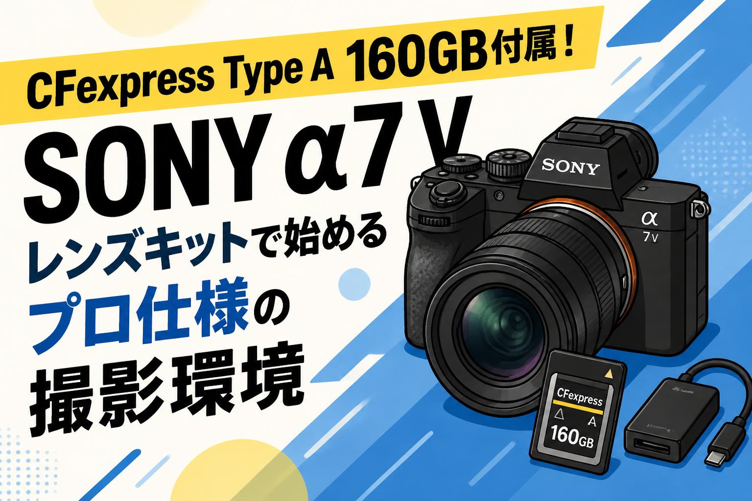 CFexpress Type A 160GB付属！SONY α7 V レンズキットで始めるプロ仕様