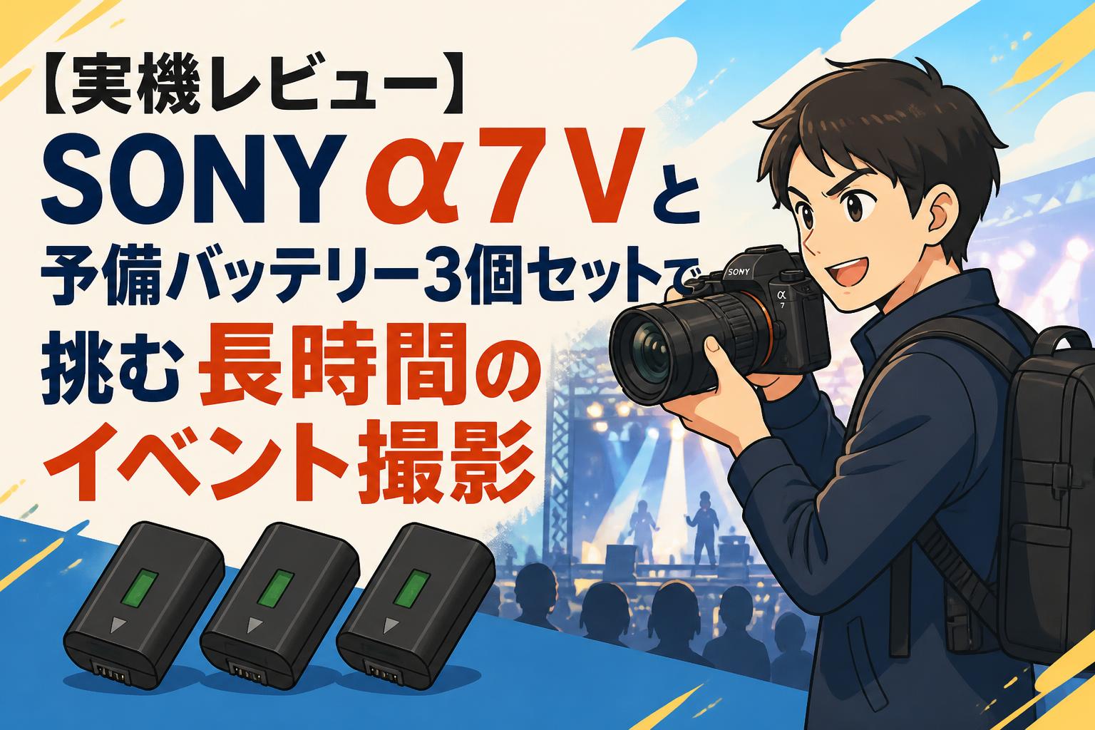 実機レビュー】SONY α7 Vと予備バッテリー3個セットで挑む長時間の