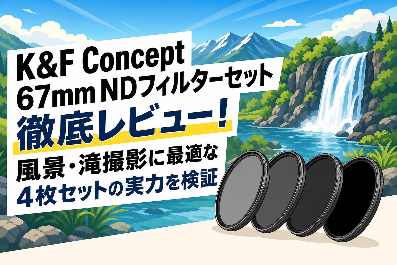 K&F Concept 67mm NDフィルターセット徹底レビュー！風景・滝撮影に
