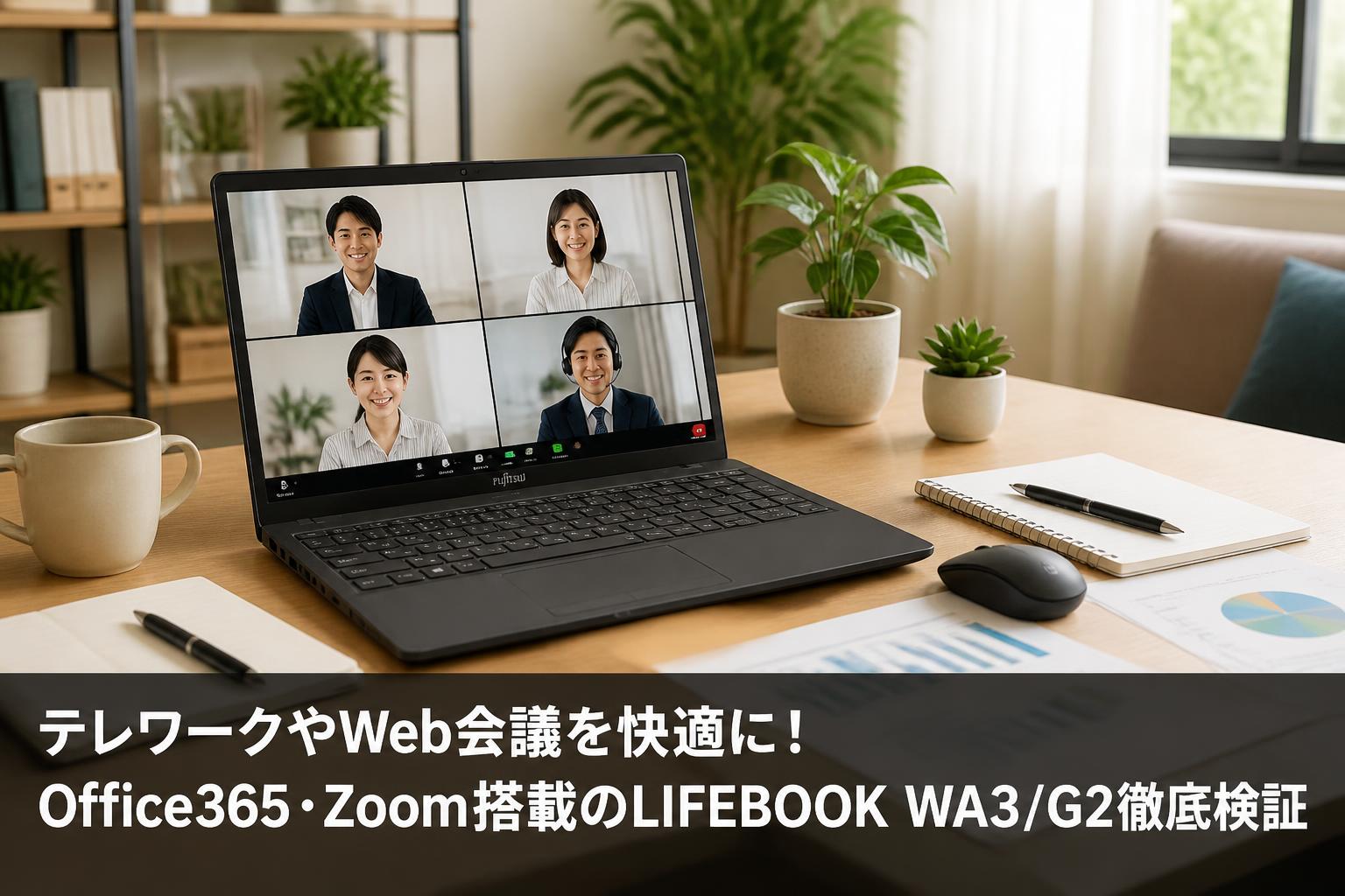 激安/最新Win10/大容量/初心者大人気/テレワーク可能/動画編集/オフィス テレワークやWeb会議を快適に！Office365・Zoom搭載のLIFEBOOK WA3/G2