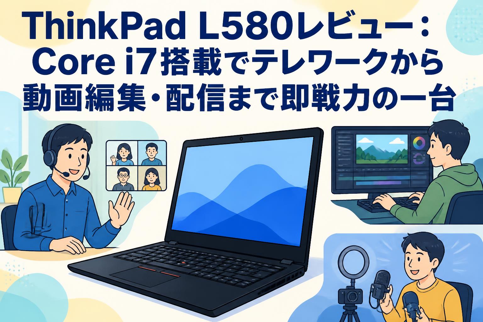 ThinkPad L580レビュー：Core i7搭載でテレワークから動画編集・配信