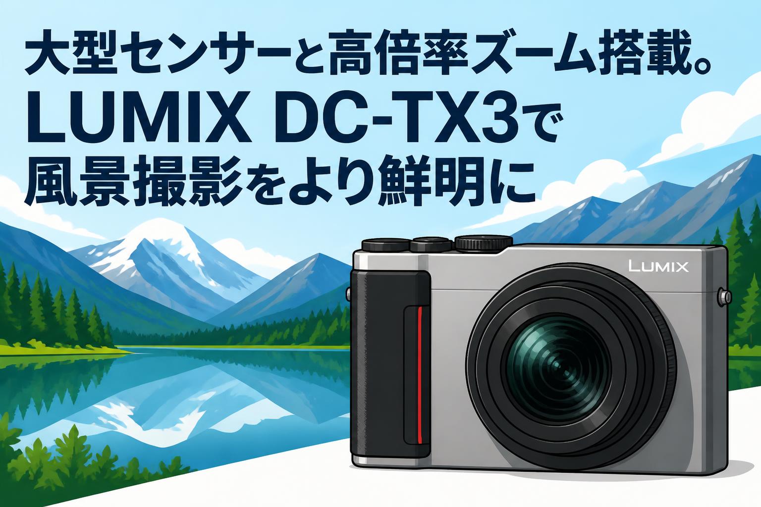 大型センサーと高倍率ズーム搭載。LUMIX DC-TX3で風景撮影をより鮮明に