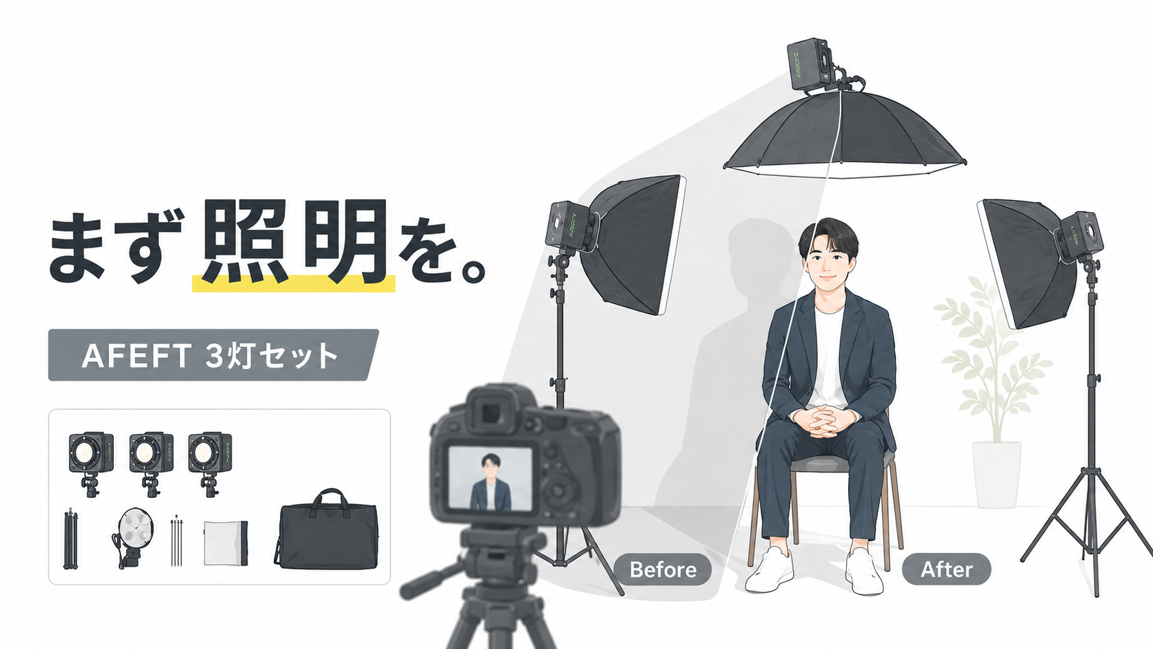 カメラを買い替える前に、まず照明を。「AFEFT3灯セット」導入の 