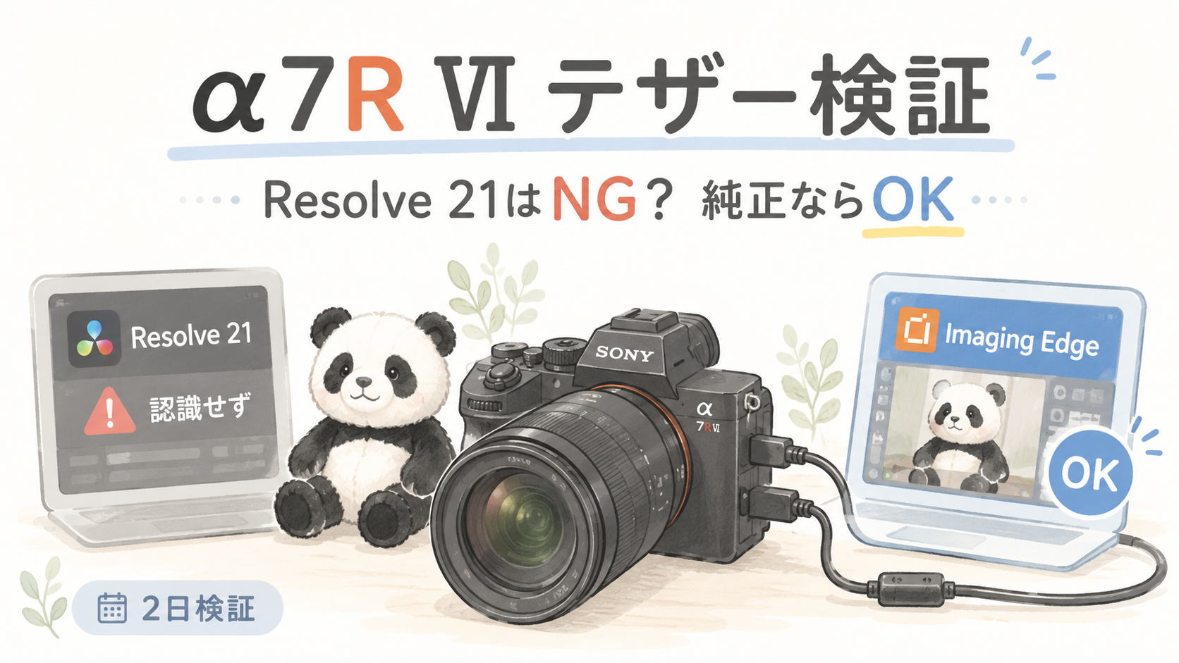 発売直後のα7R Ⅵを、出たてのDaVinci Resolve 21でテザーしようとして