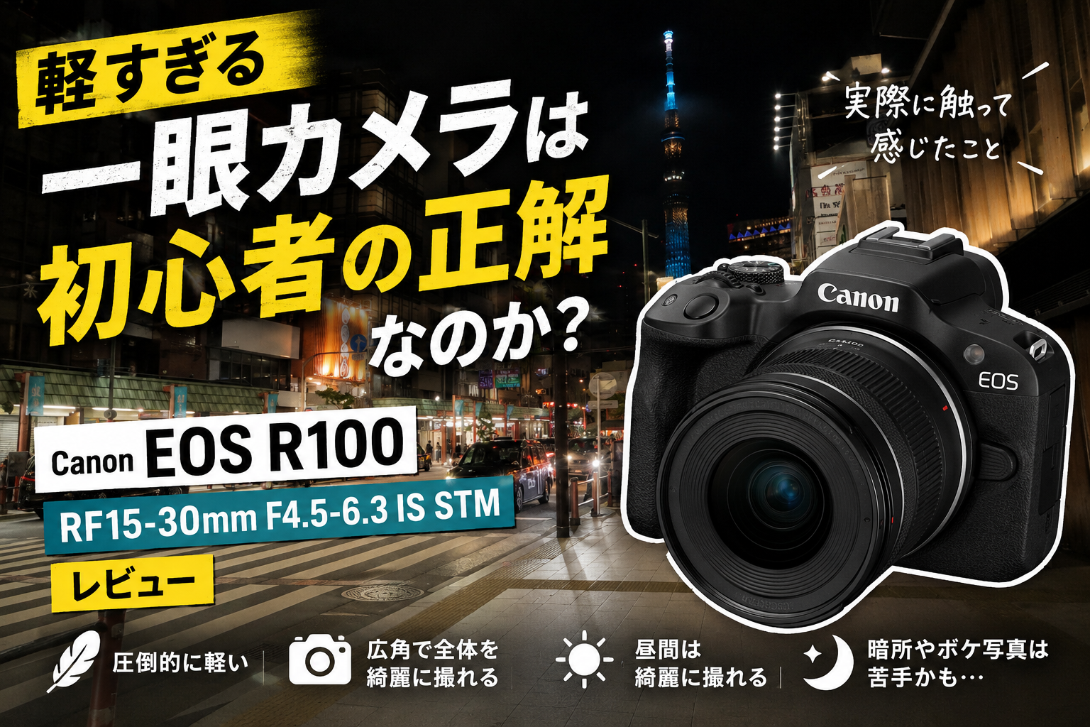 軽すぎる一眼カメラは初心者の正解なのか？｜Canon EOS R100 × RF15