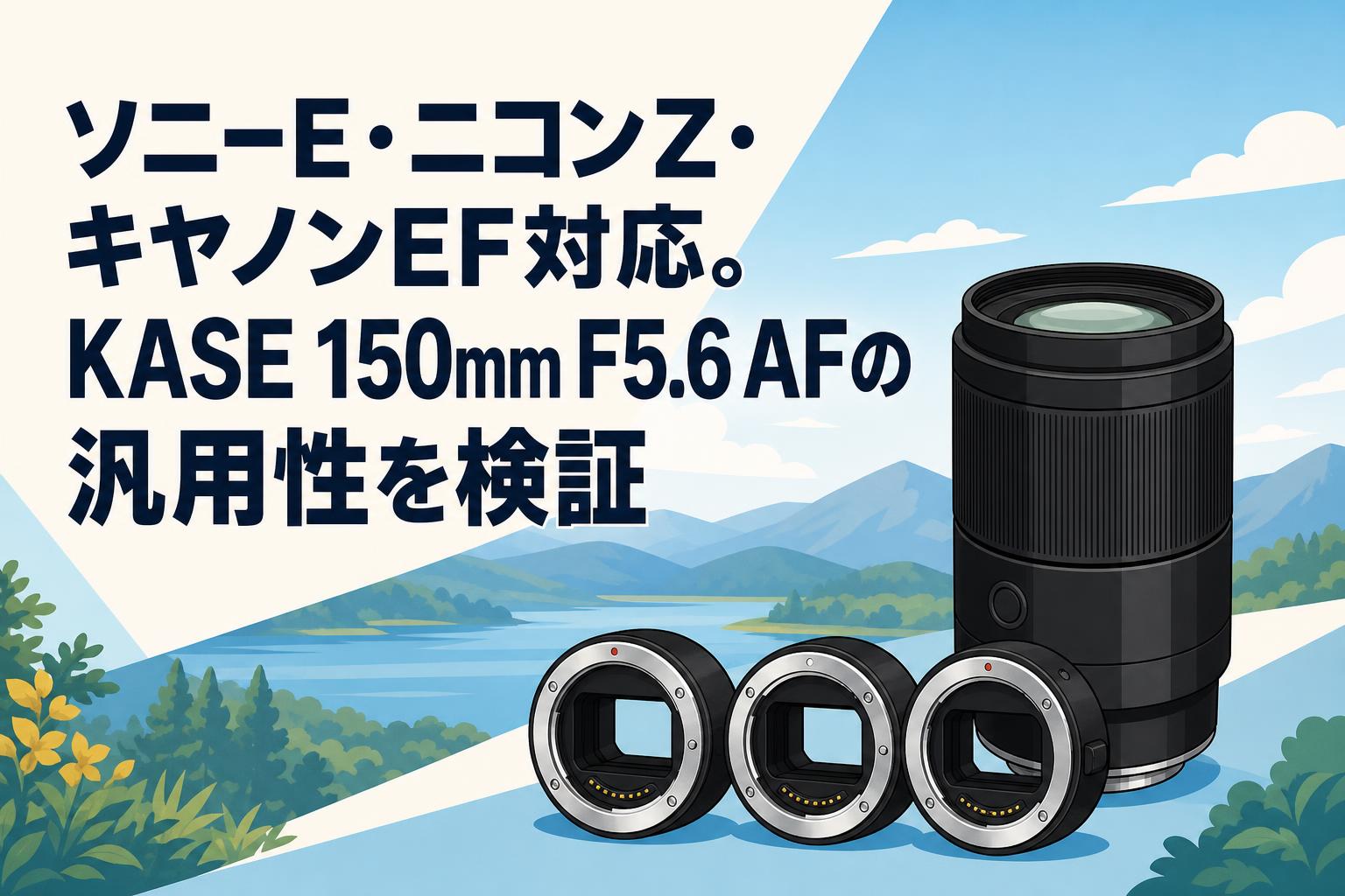 ソニーE・ニコンZ・キヤノンEF対応。KASE 150mm F5.6 AFの汎用性を検証