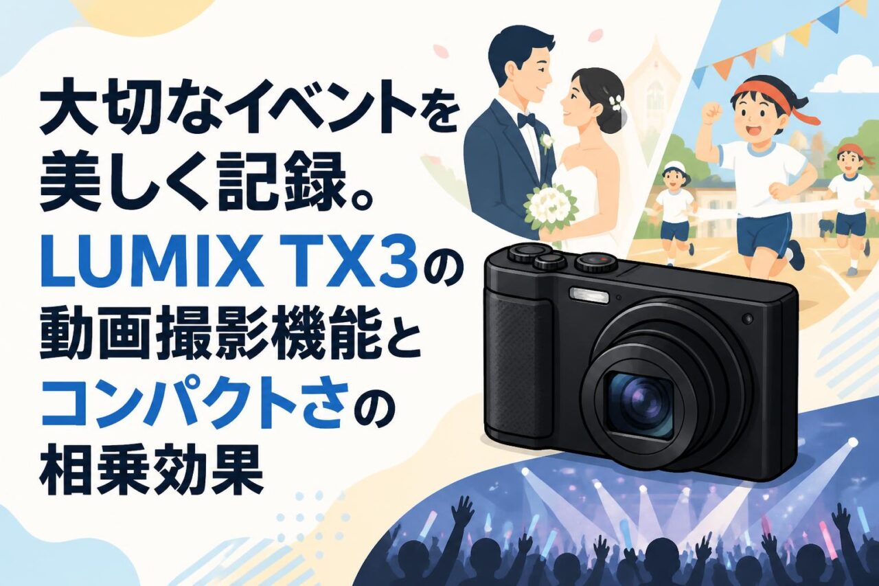 大切なイベントを美しく記録。LUMIX TX3の動画撮影機能とコンパクトさ