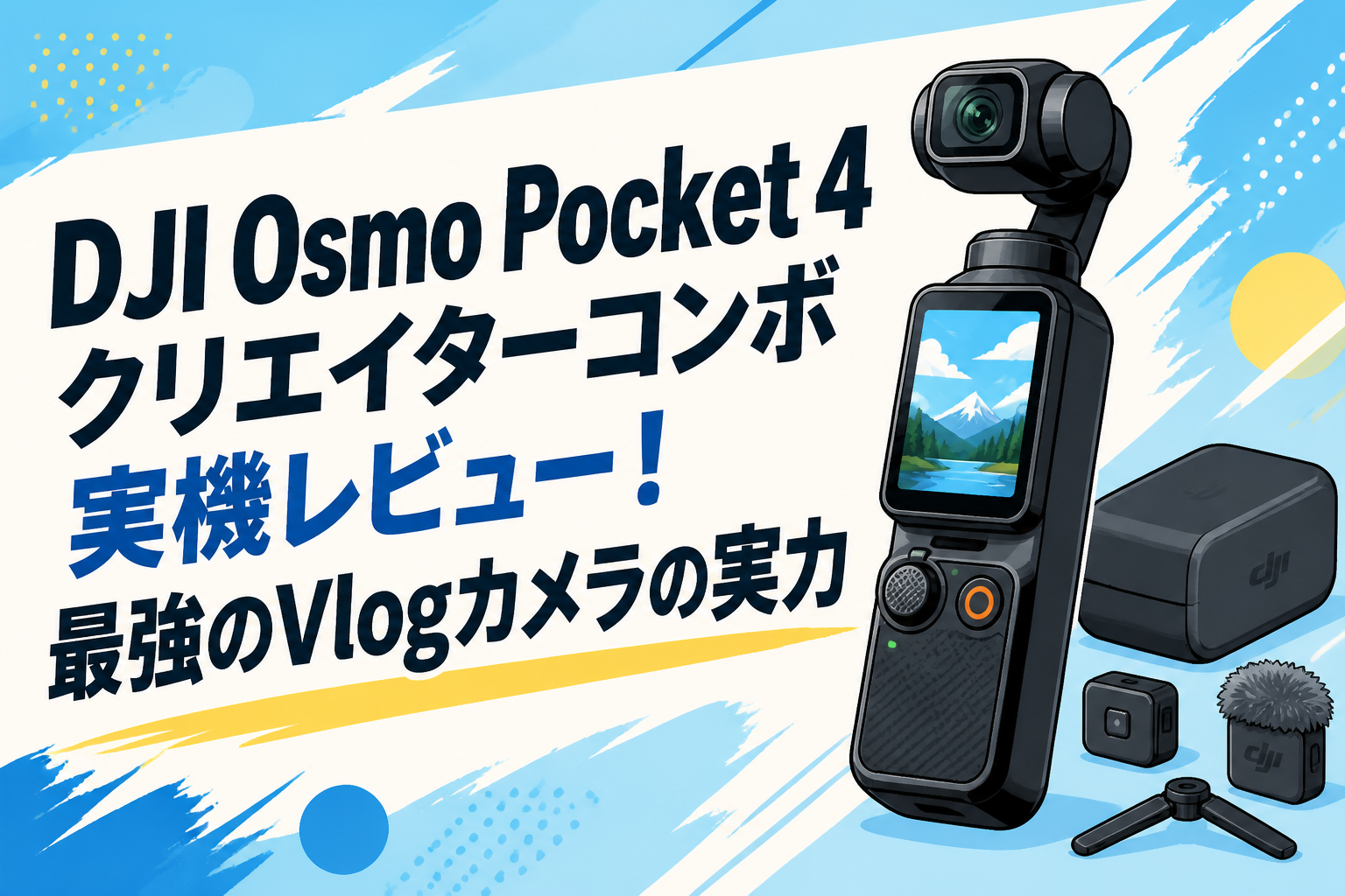 DJI Osmo Pocket 4 クリエイターコンボ実機レビュー！最強のVlogカメラ