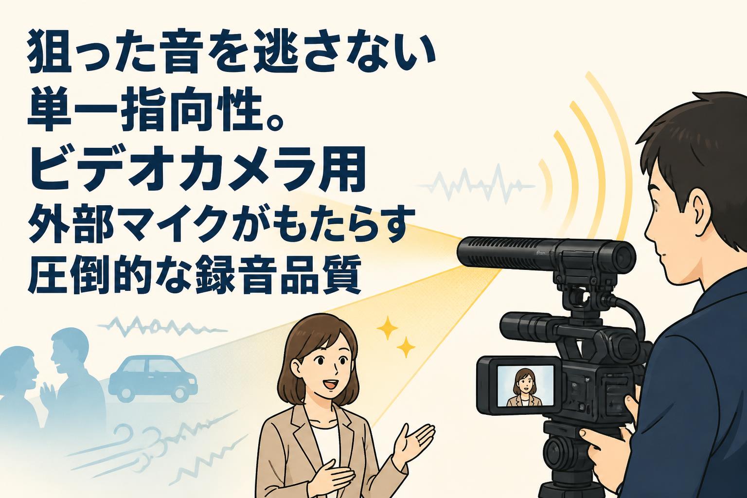 狙った音を逃さない単一指向性。ビデオカメラ用外部マイクがもたらす