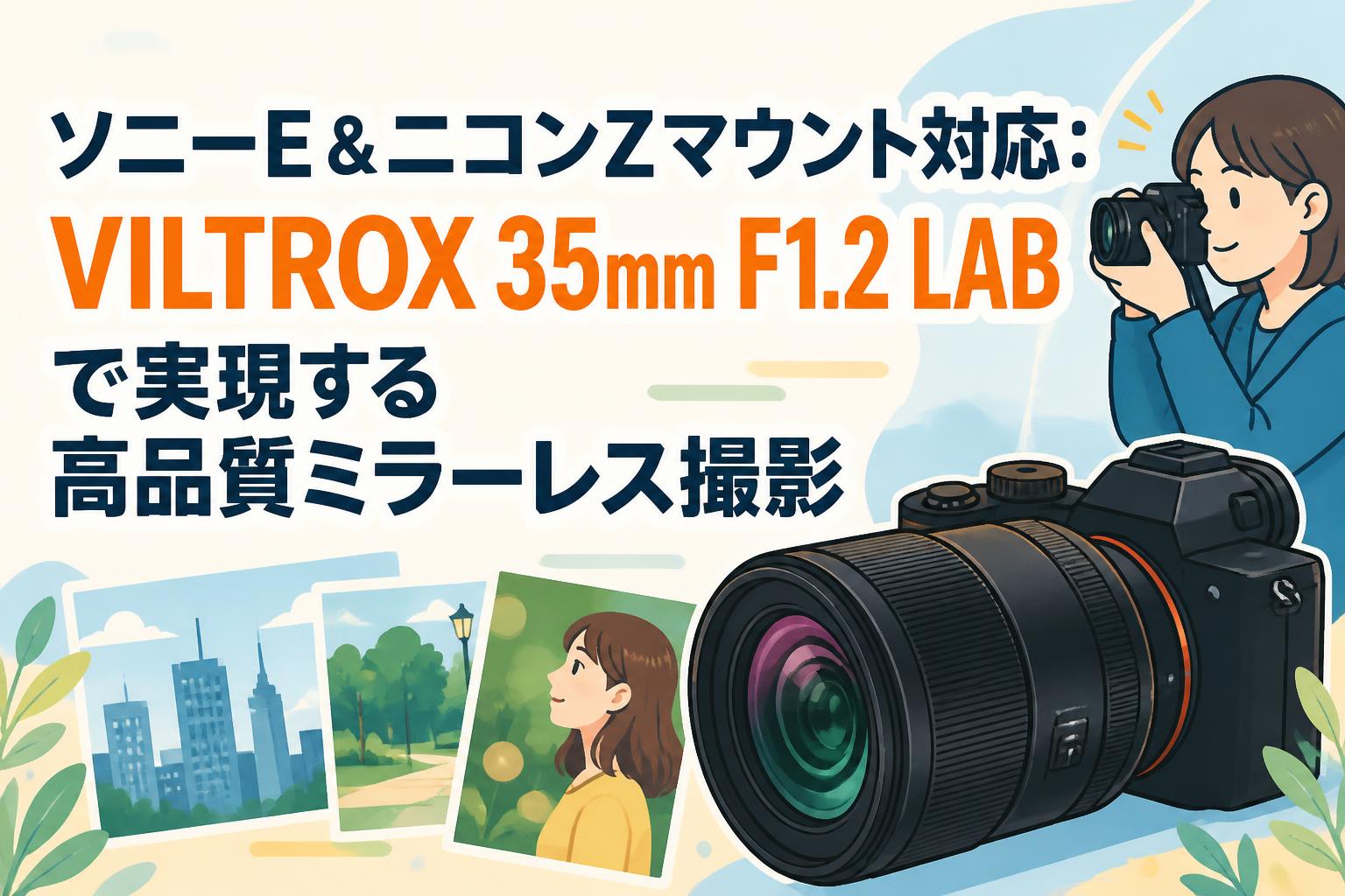 ソニーE＆ニコンZマウント対応：VILTROX 35mm F1.2 LABで実現する高