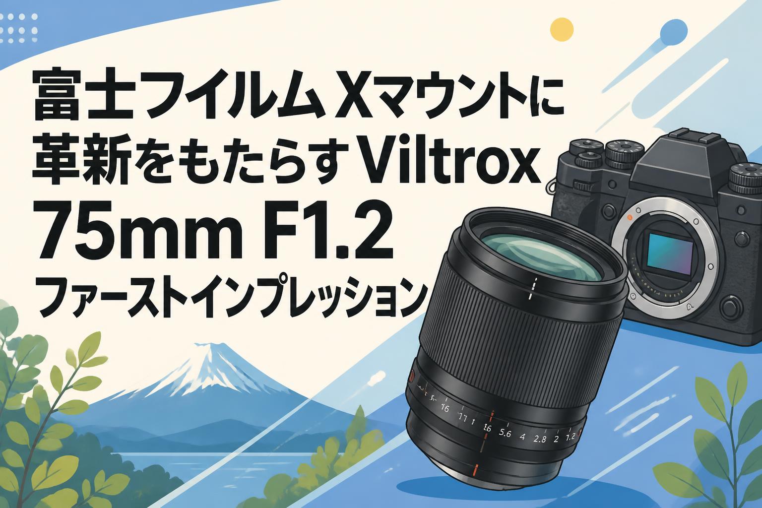 富士フイルム Xマウントに革新をもたらすViltrox 75mm F1.2ファースト