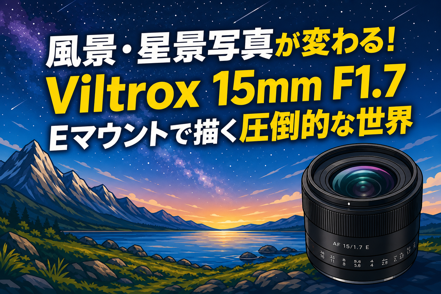 風景・星景写真が変わる！Viltrox 15mm F1.7 Eマウントで描く圧倒的な