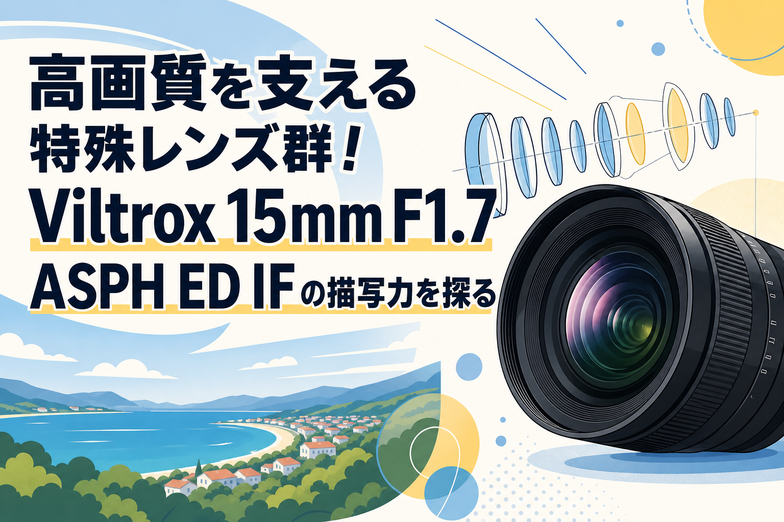 高画質を支える特殊レンズ群！Viltrox 15mm F1.7 ASPH ED IF の描写力