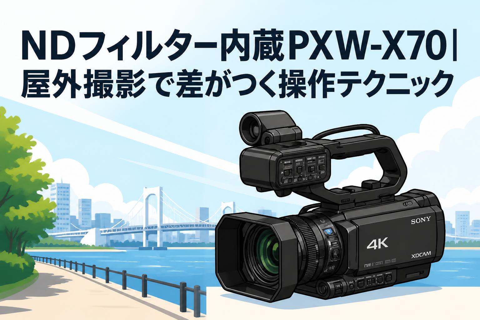 NDフィルター内蔵PXW-X70｜屋外撮影で差がつく操作テクニック | PANDA