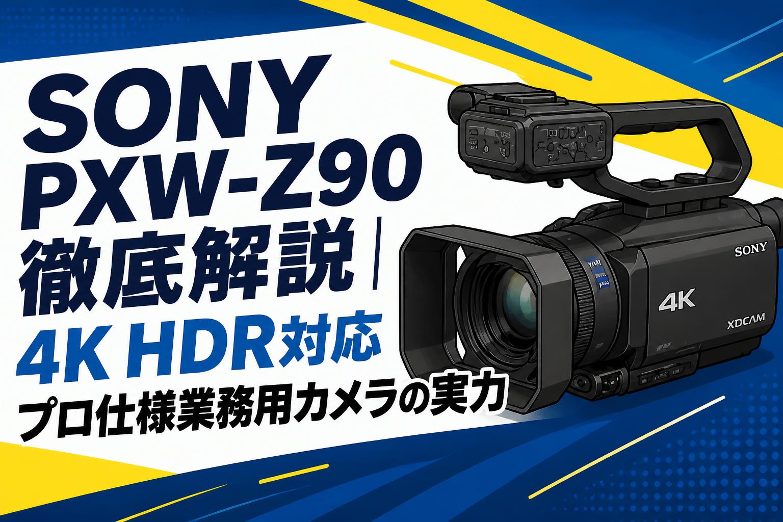 SONY PXW-Z90徹底解説｜4K HDR対応プロ仕様業務用カメラの実力 | PANDA