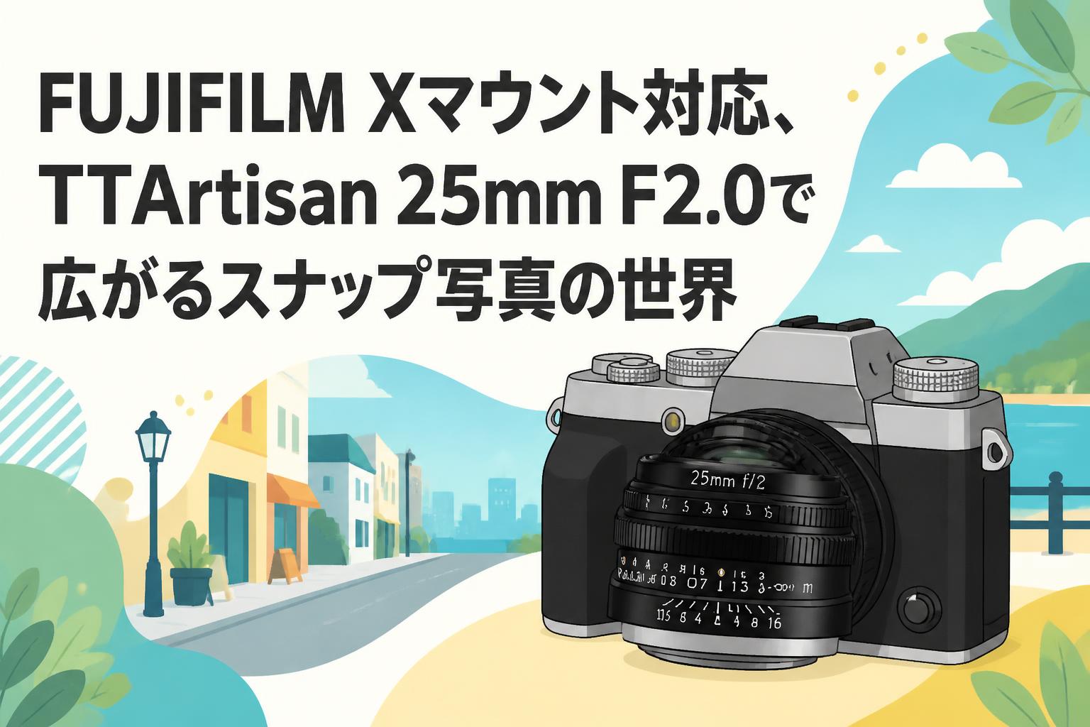 FUJIFILM Xマウント対応、TTArtisan 25mm F2.0で広がるスナップ写真の