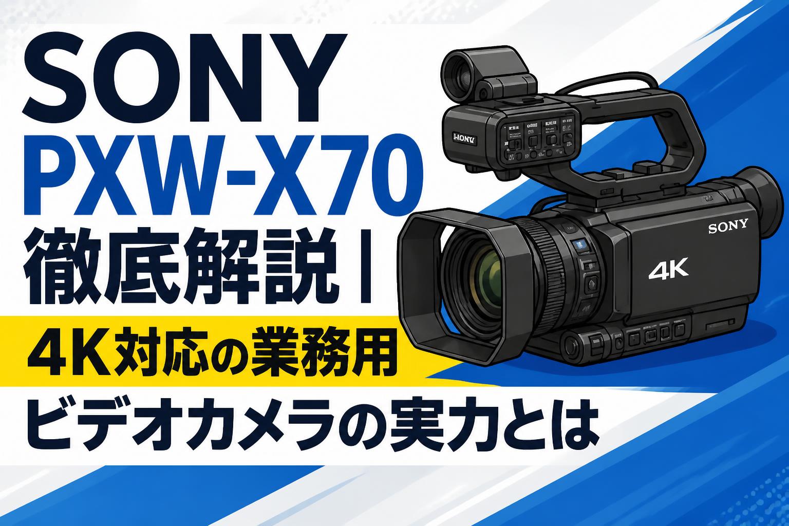 SONY XDCAM PXW-X70 業務用ビデオカメラ 2016年製 SONY PXW-X70徹底解説｜4K対応の業務用ビデオカメラの実力とは | PANDA
