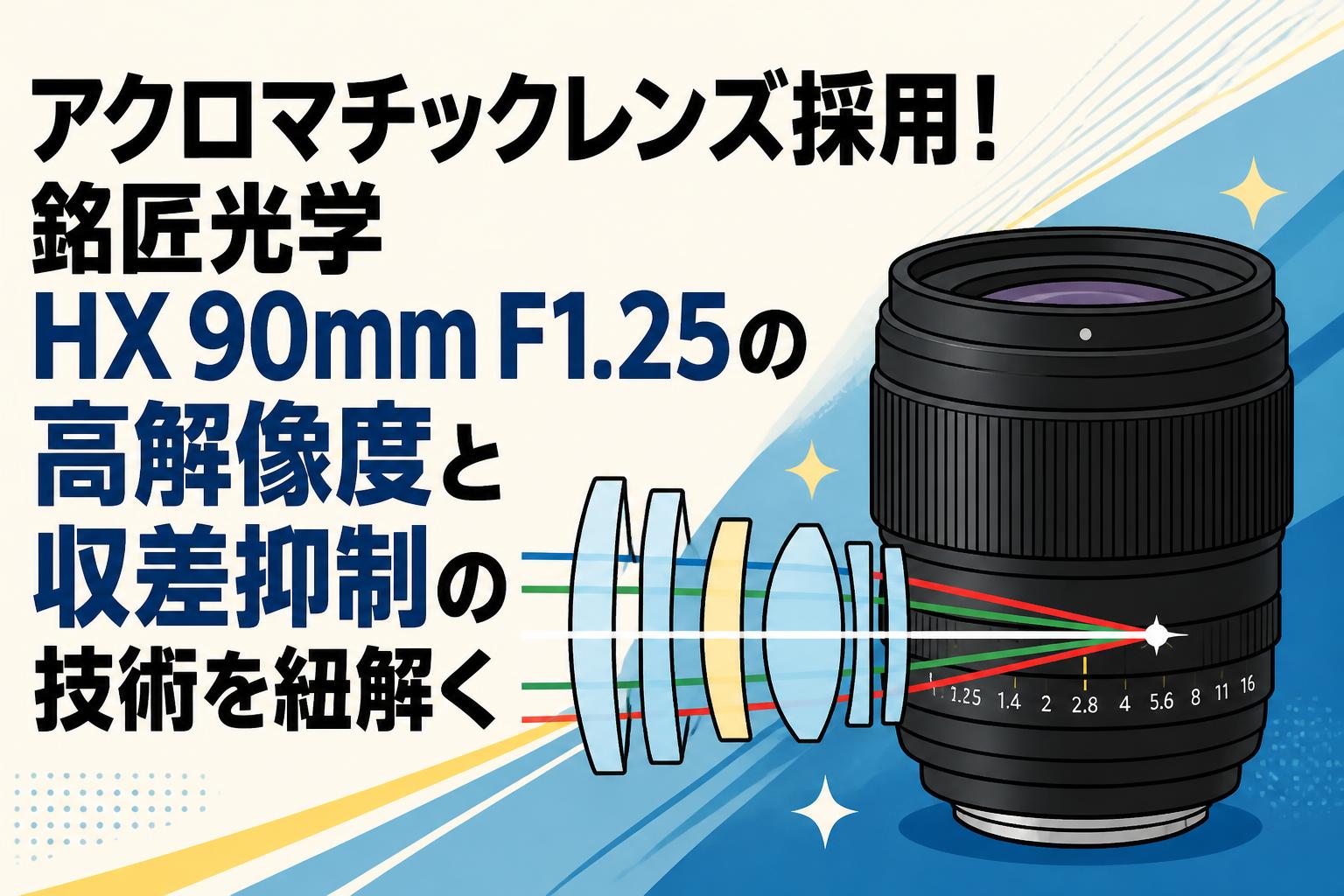 アクロマチックレンズ採用！銘匠光学 HX 90mm F1.25の高解像度と収差