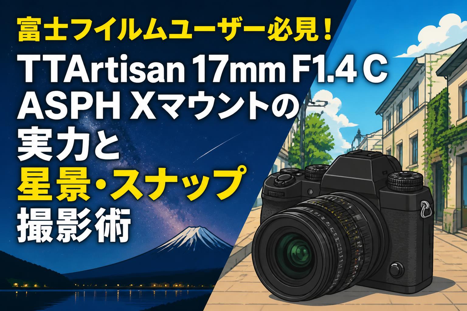 富士フイルムユーザー必見！TTArtisan 17mm F1.4 C ASPH Xマウントの
