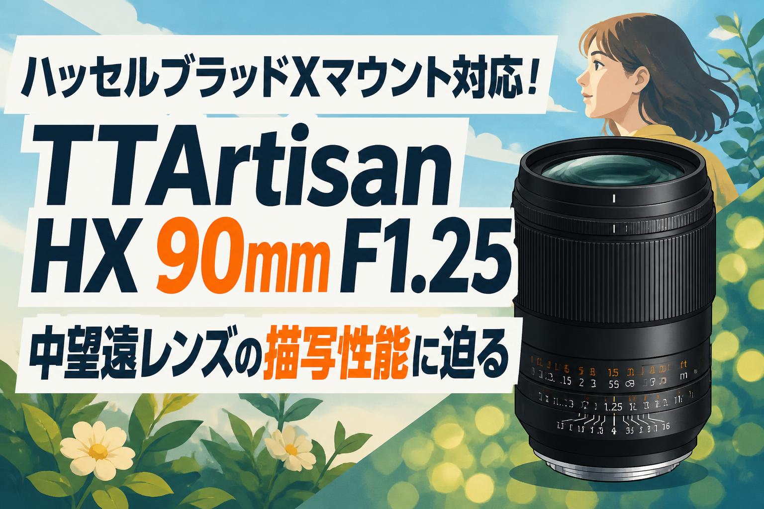 ハッセルブラッドXマウント対応！TTArtisan HX 90mm F1.25 中望遠