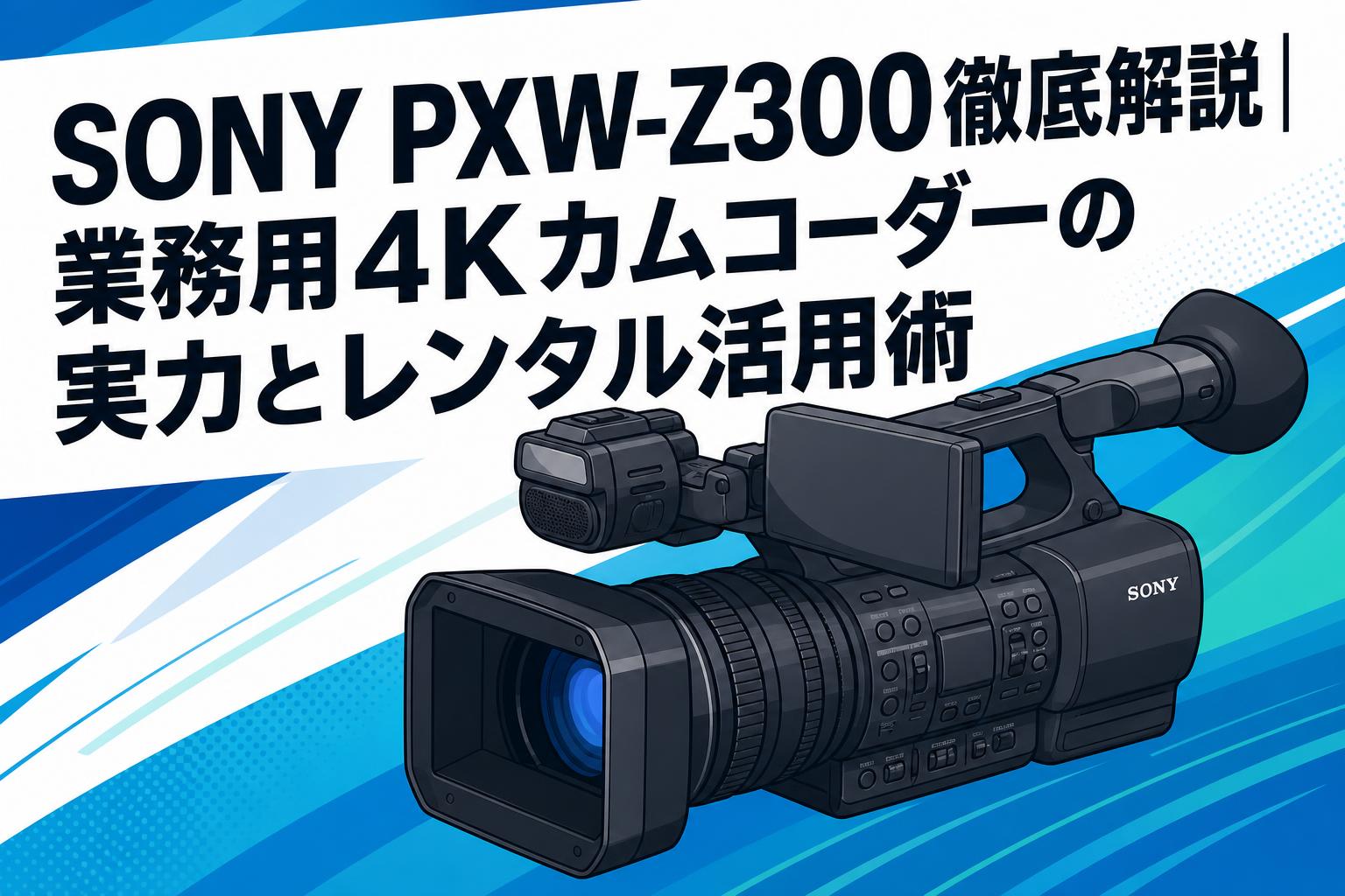 SONY PXW-Z300徹底解説｜業務用4Kカムコーダーの実力とレンタル活用術